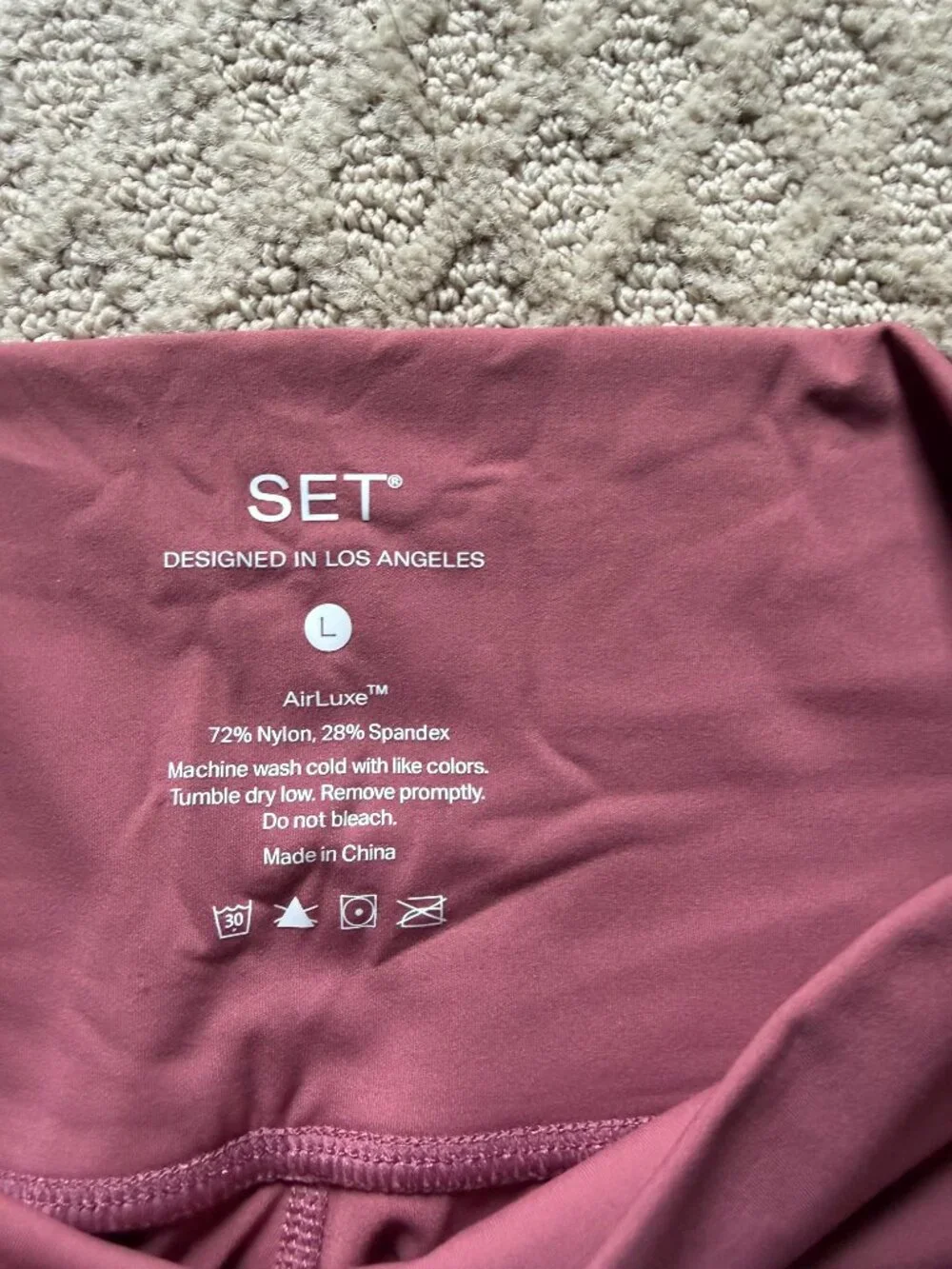 SET ACTICE - AILUXE PINK MATCHING SET - SIZE LARGE